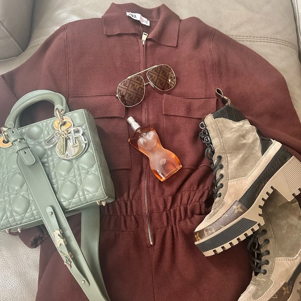 Zara brown jumpsuit. - Picture 2 of 2
